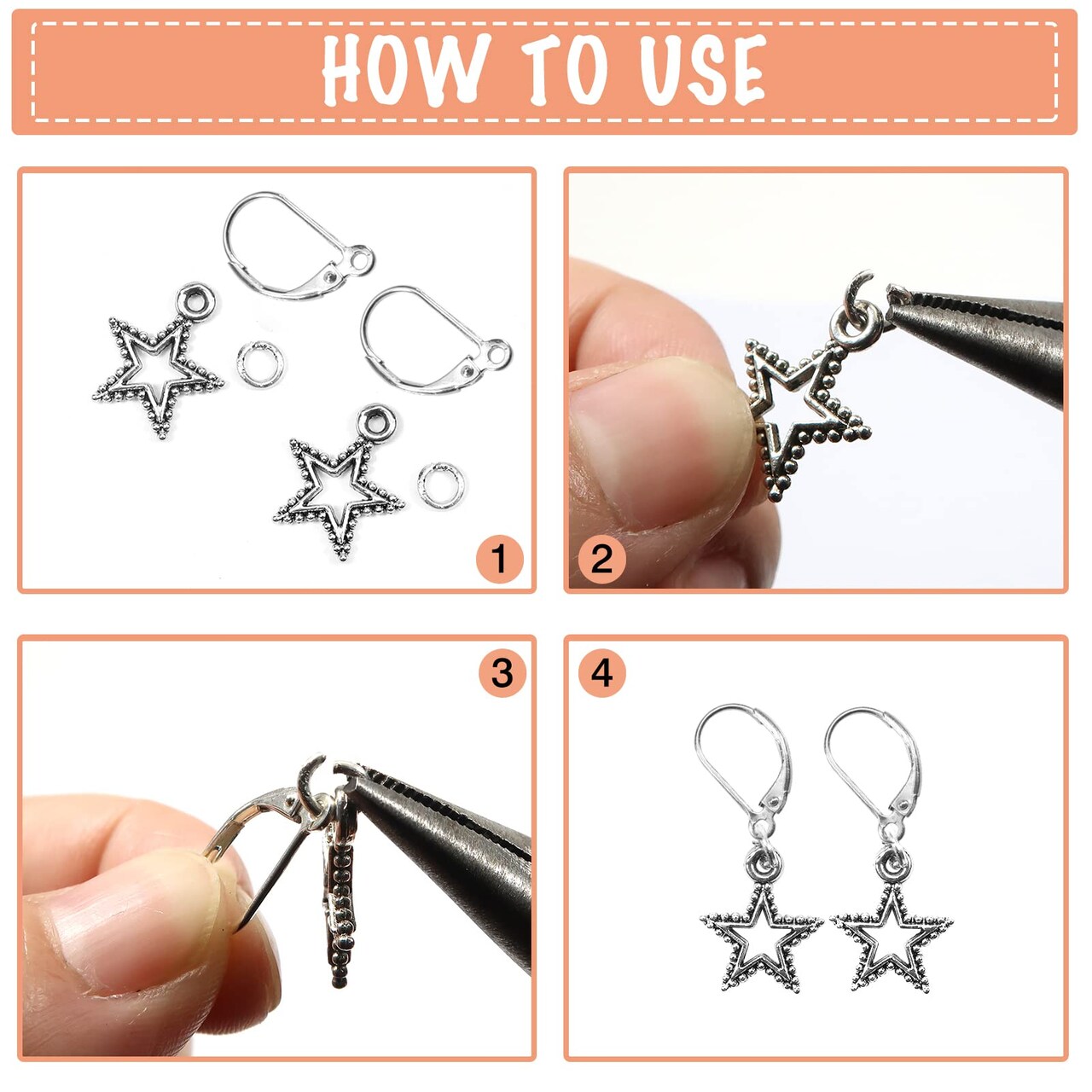 8 Pieces 925 Sterling Silver Leverback French Earring Hooks Hypoallergenic Dangle Earwire Findings 16x9mm with Jump Rings for Jewelry Making